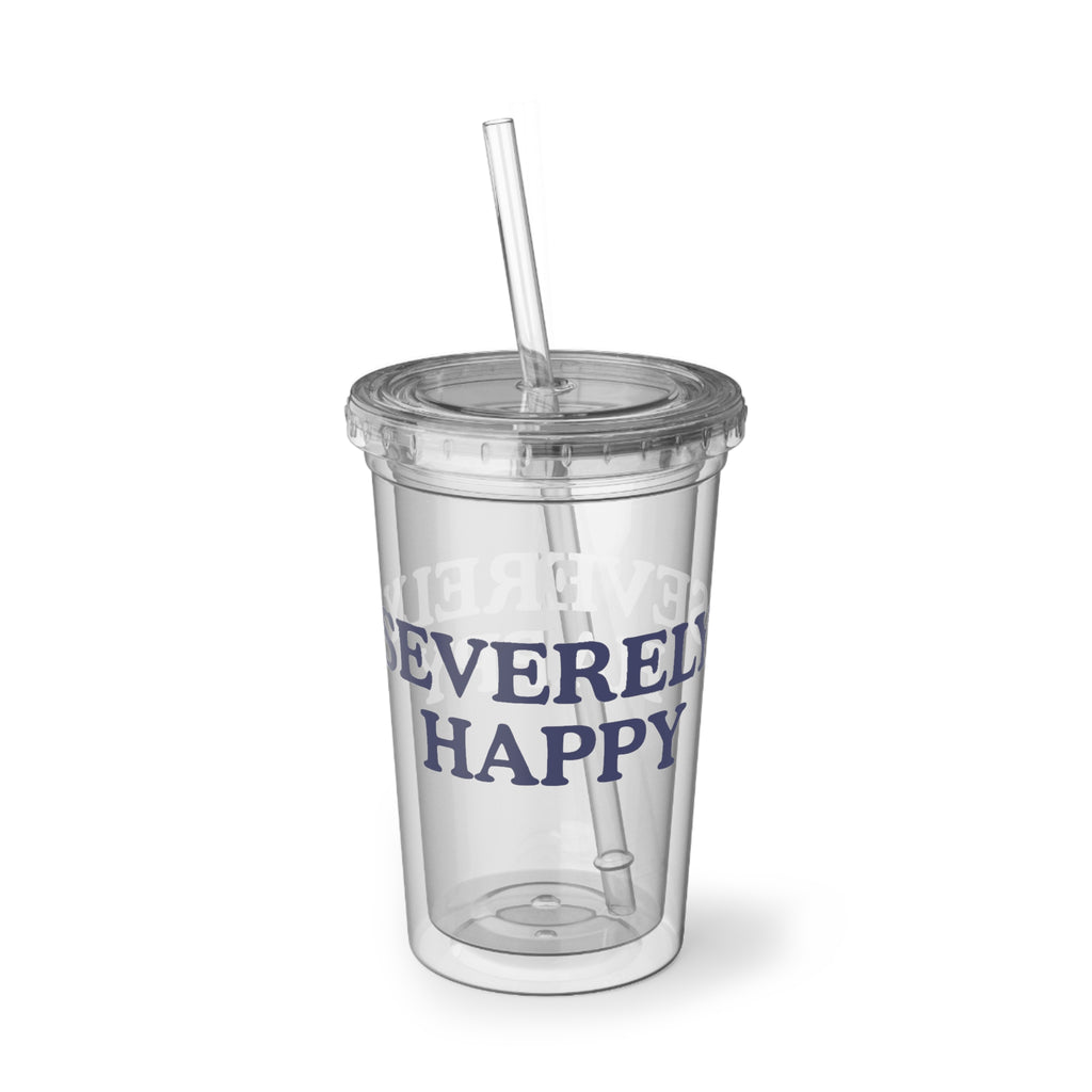 Severely Happy Clear Tumbler