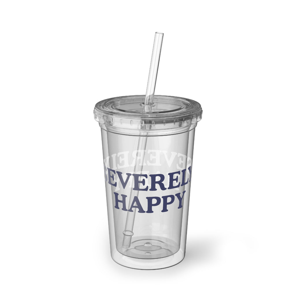 Severely Happy Clear Tumbler