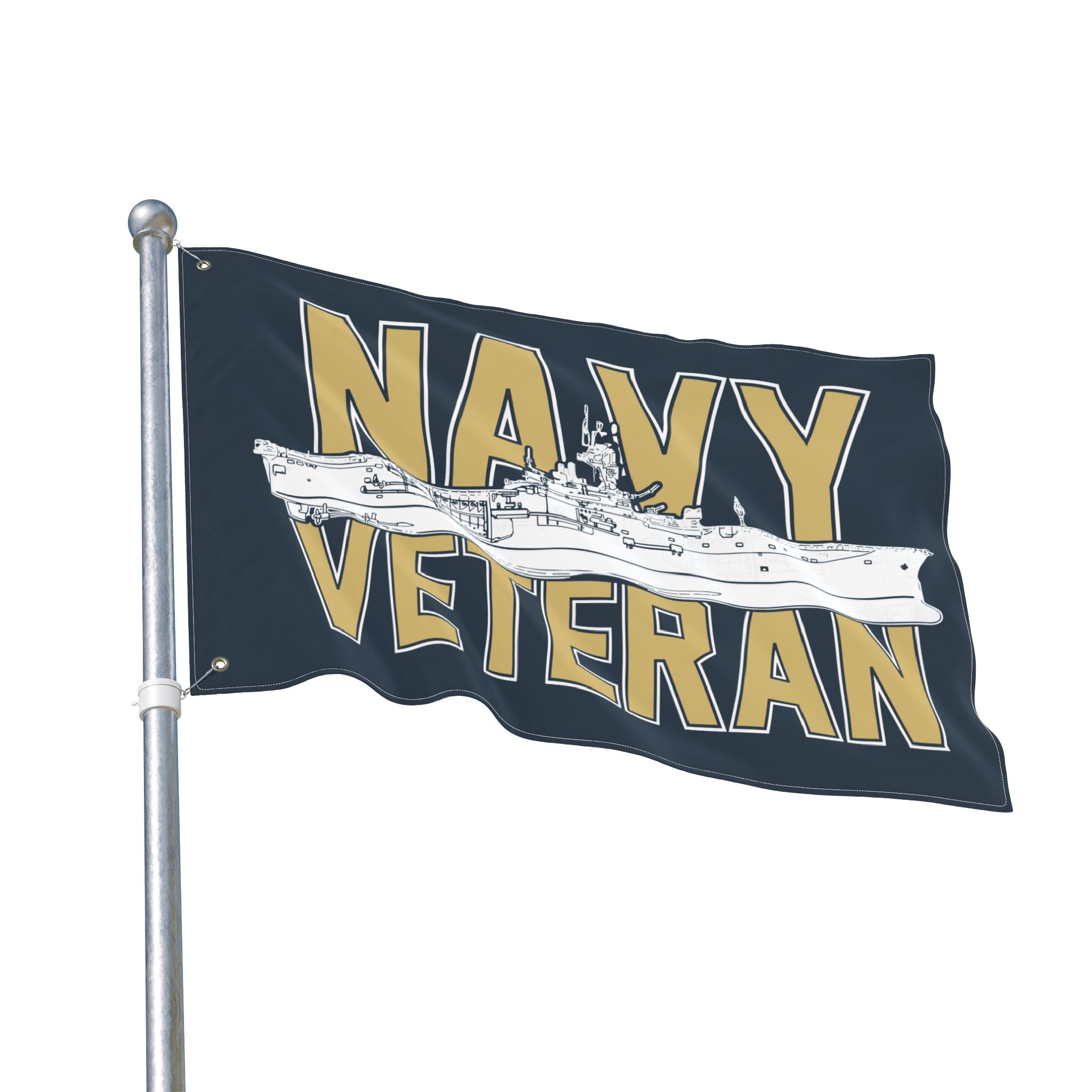 Navy Veteran Double-Sided Flag
