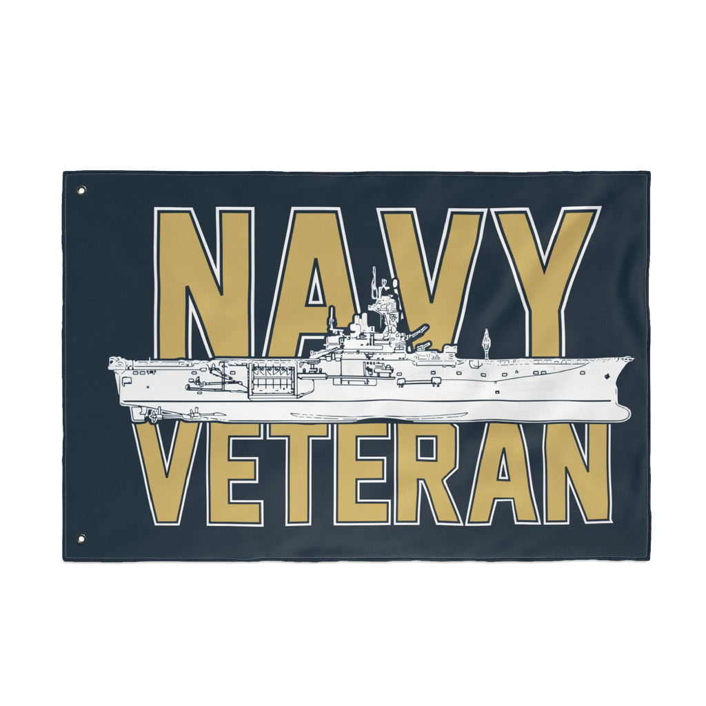 Navy Veteran Double-Sided Flag