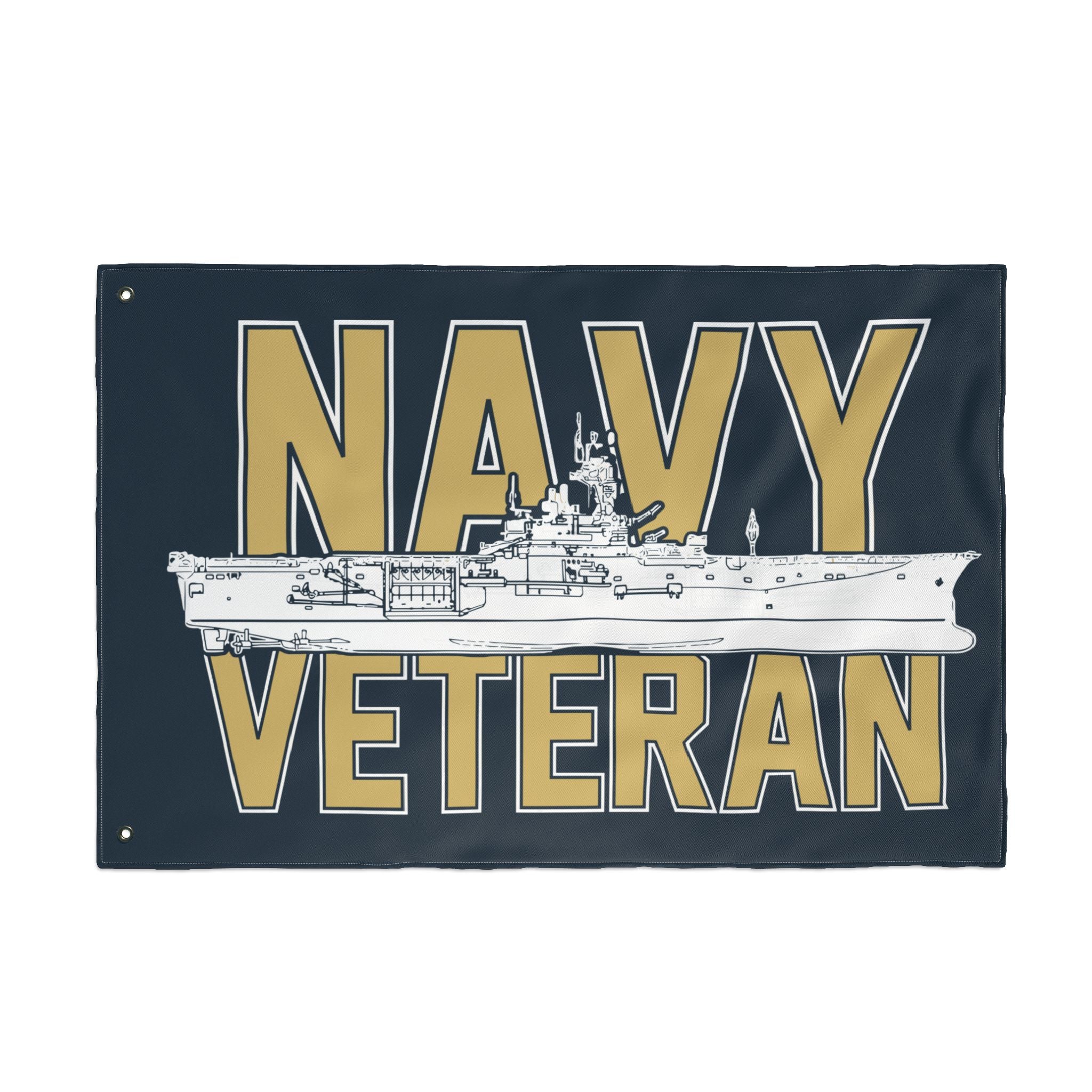 Navy Veteran Double-Sided Flag